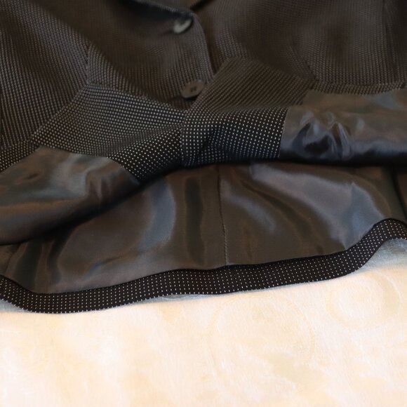 Kasper Black and white dotted two piece suit 8 petite Jacket and Midi Skirt - Picture 12 of 16